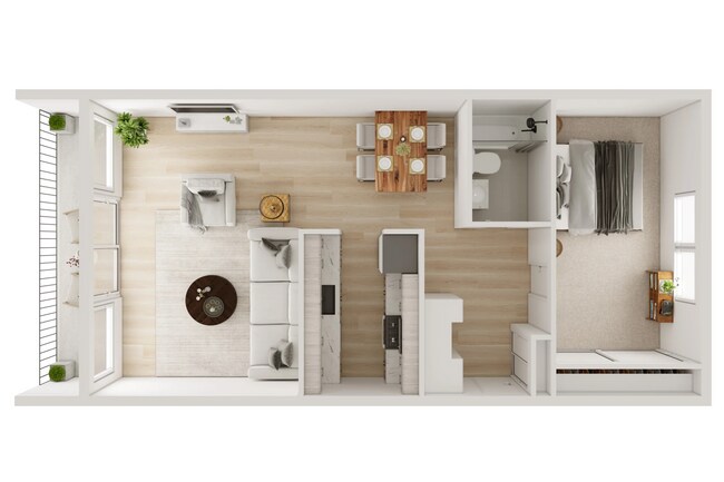 1x1 (650 sq ft) 128-5821 floor plan